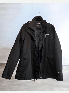 The North Face 2-1 Black Hooded Jacket Size L|G